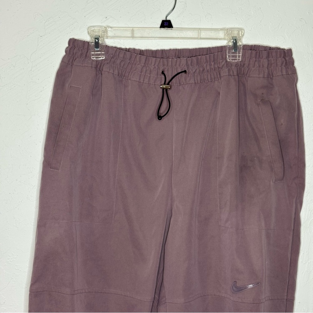 Women's Nike Plus Size 1X Elastic Waist DC6942 Dusty Pink Polyester Jogger Pants - Picture 3 of 13